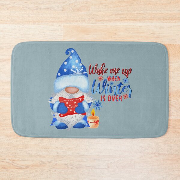 Item preview, Blue Winter Gnome With Pillow Candle designed and sold by ChicoryJunction.