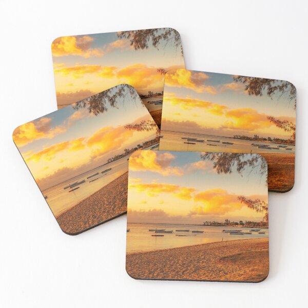 Item preview, fishing boats on the beach at golden hour. designed and sold by rajeshbac.