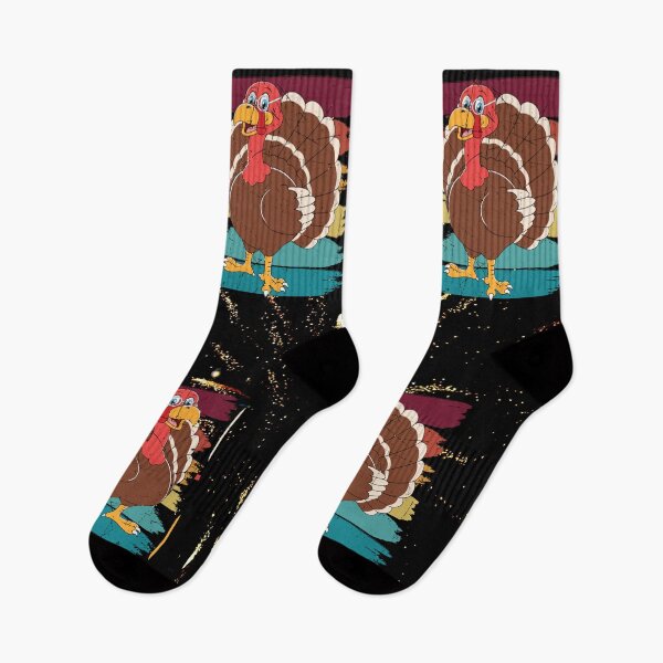 Item preview, Men's Women's Fashion Cute Kawaii Turkey Face Funny Thanksgiving Dress Socks Gift Idea designed and sold by Dr.YesOrNo.