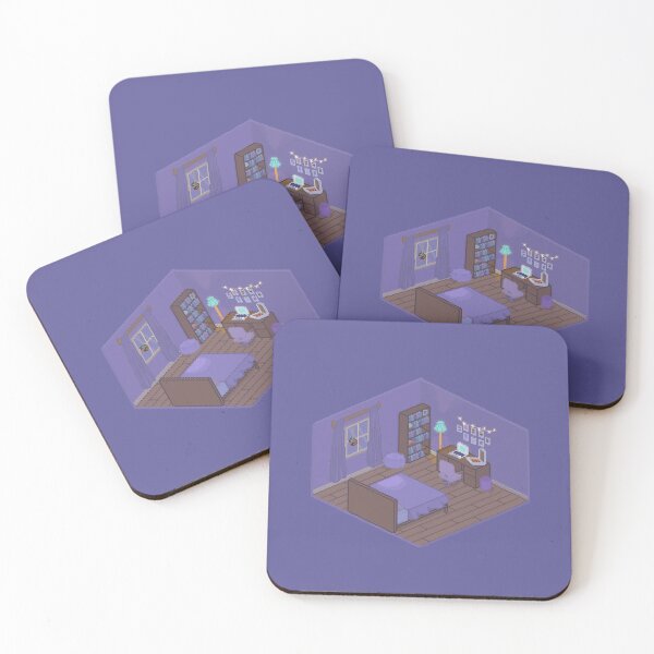 Item preview, Cozy Purple pixel art bedroom designed and sold by tifft.