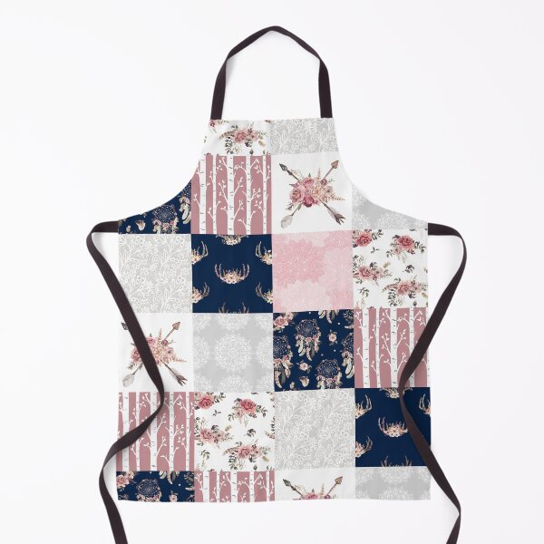 Item preview, Boho flower pink navy green cute pattern designed and sold by HarleyGarner.