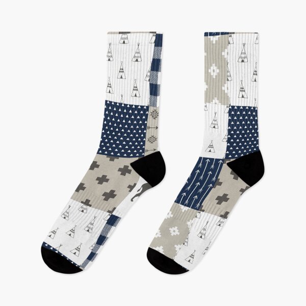 Aperçu de l'œuvre Motif mignon Buffalo Navy Tan créée et vendue par HarleyGarner.