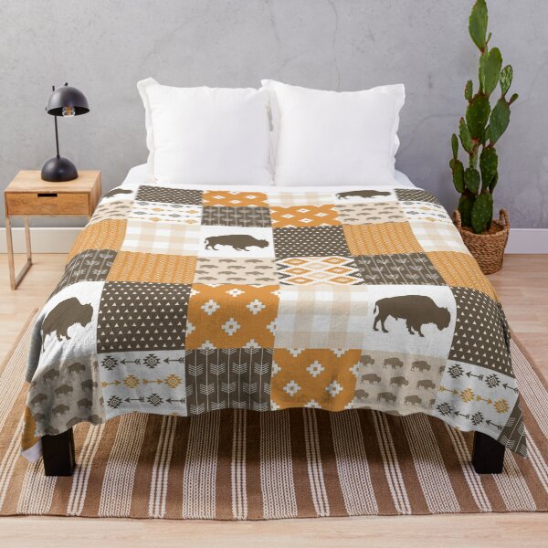 Item preview, Buffalo Orange Brown Tan cute pattern designed and sold by HarleyGarner.