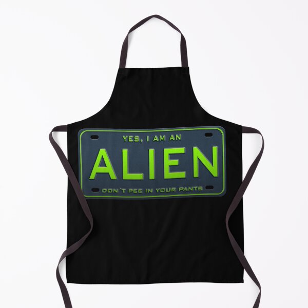 Item preview, I AM AN ALIEN SARCASTIC LICENSE PLATE blue & green designed and sold by MantixArt.
