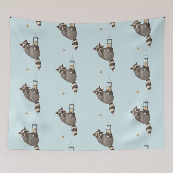 Item preview, Raccoon on a bird feeder designed and sold by Mehu.