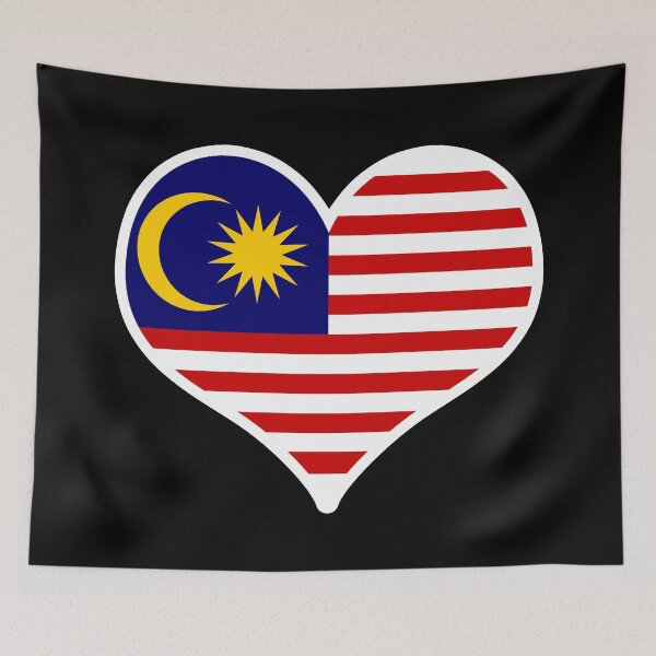 Item preview, Malaysia Flag Heart designed and sold by PKHalford.