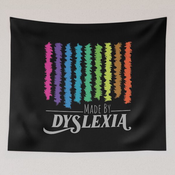 Item preview, Dyslexia Awareness Month - Made By Dyslexia - Brushes Colorful Rainbow designed and sold by Dolphin Graphic.