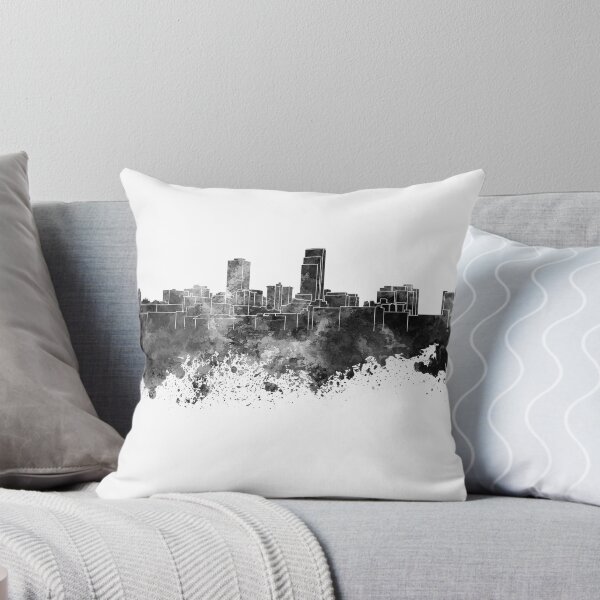 Item preview, Omaha skyline in black watercolor designed and sold by paulrommer.