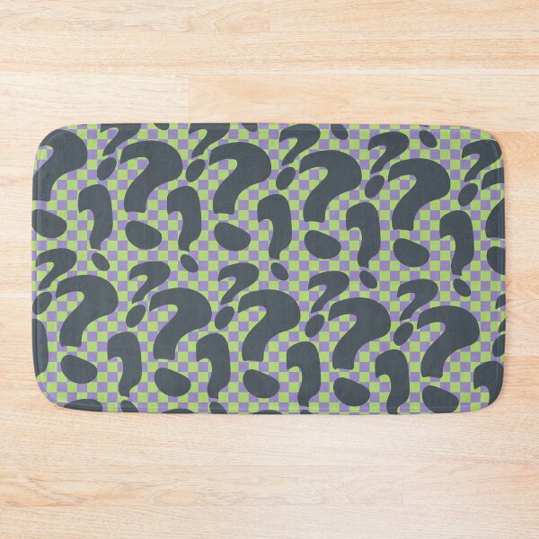 Item preview, question marks purple and green classic comicbook style typography designed and sold by Fashionmonger.