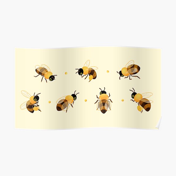 Abeilles à miel Poster