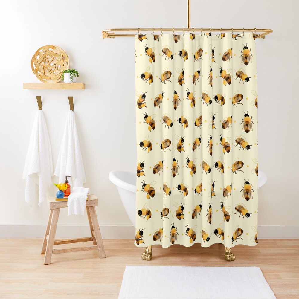 Honey bees Shower Curtain