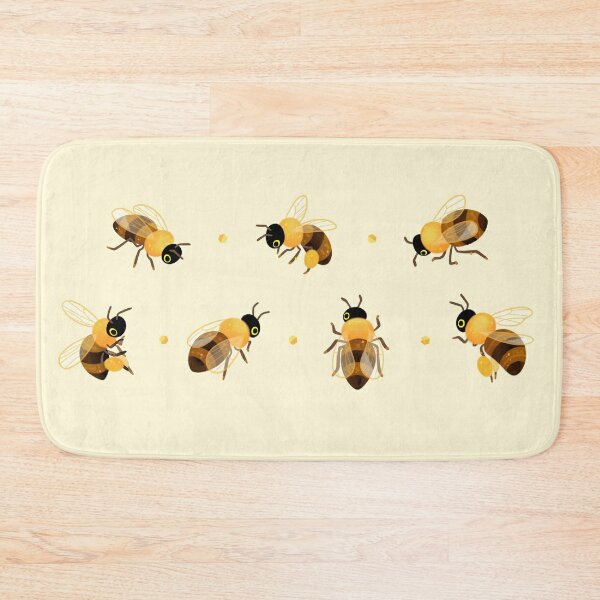 Bumblebee, bee art, bee design, minimalist bee honey Hand & Bath Towel by  SurenArt