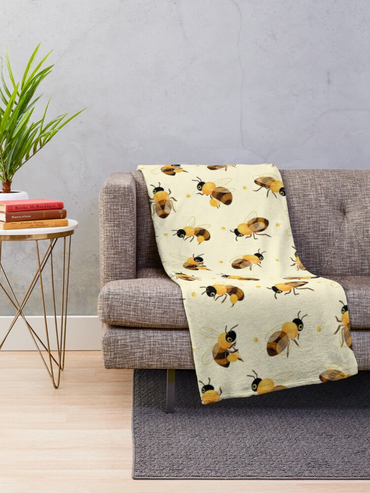 Discover Honey bees Throw Blanket