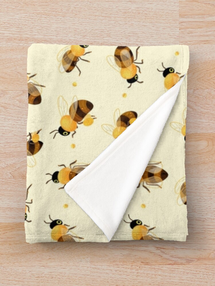 Disover Honey bees Throw Blanket