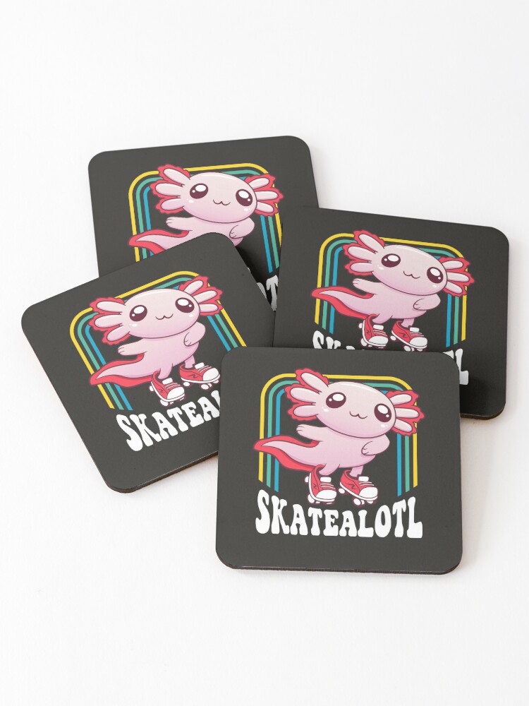 Funny Disco Roller Skate Axolotl Pastel Kawaii Salamander Skater