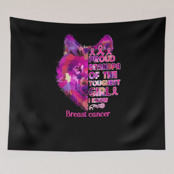 Item preview, Proud Granda Of The Toughest Girl, I Know, Breast Cancer Awareness, Pink Ribbon designed and sold by TulipDesignUS.