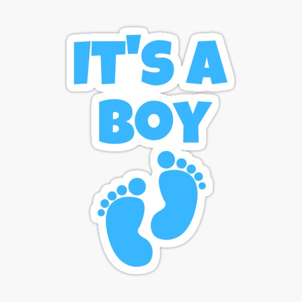 Baby Boy Announcement 3/4 Sticker Sports It's a Boy (108 Stickers)