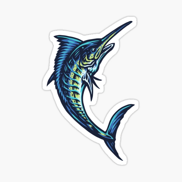 Florida Fishing Marlin Swordfish Vinyl Car Decal Sticker Graphic