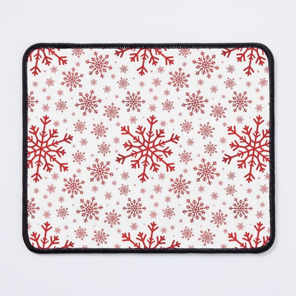 Item preview, Bright Red Snowflakes on a White Background designed and sold by Karen McFarland.