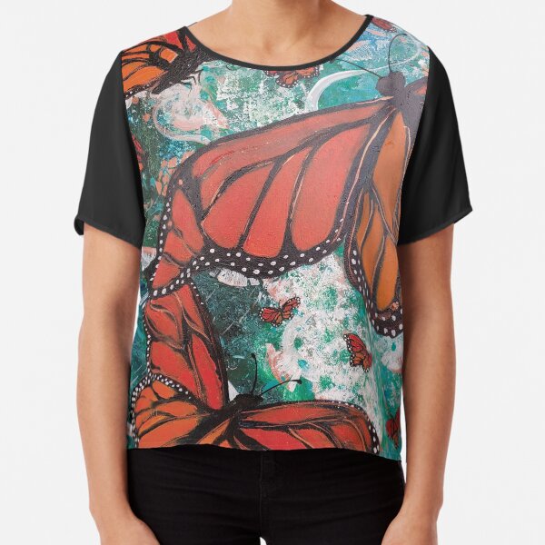 Monarch Flight Chiffon Top