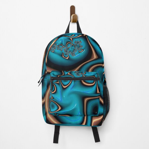 Item preview, Unique Fractal Flower in Teal and Copper designed and sold by Elisabeth Lucas.