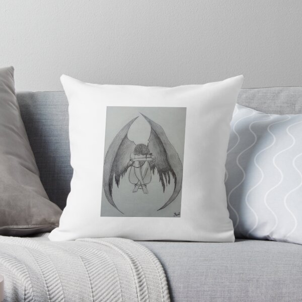 Fallen Angel Throw Pillow
