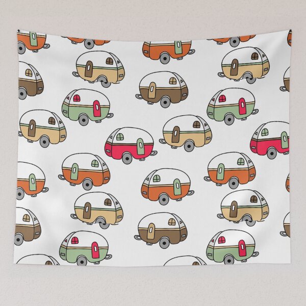 Item preview, Camping Seamless retro hand drawn doodle designed and sold by lauricecmd.