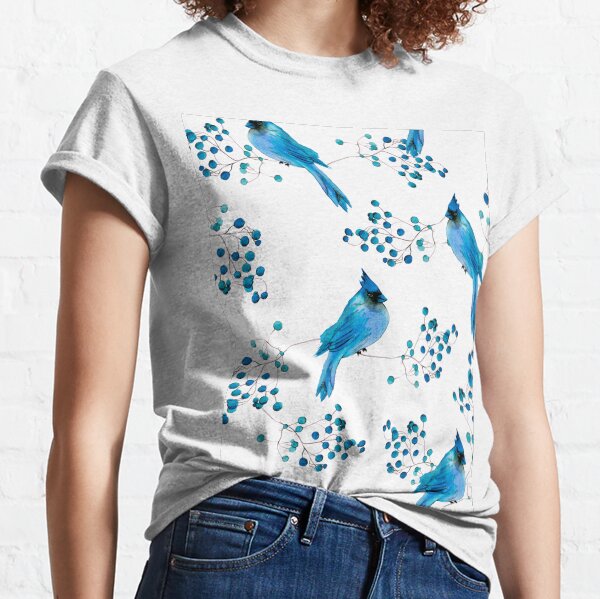 cardinal pattern blue Classic T-Shirt
