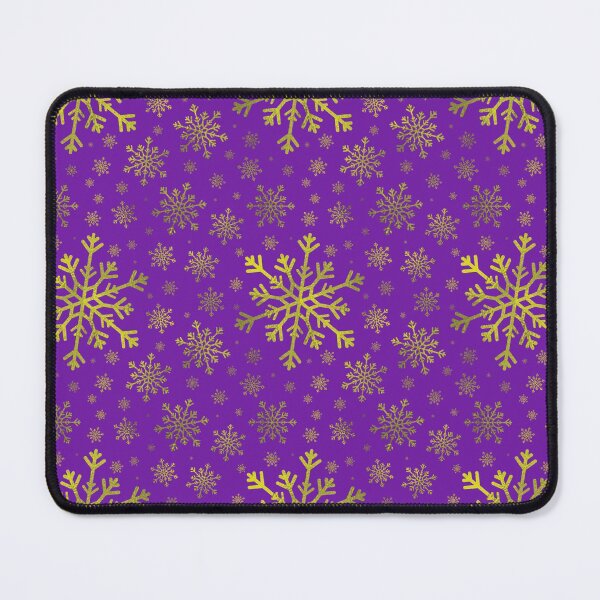 Item preview, Pretty Gold Snowflakes on a Purple Background designed and sold by Karen McFarland.