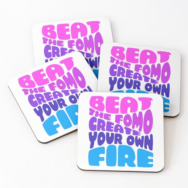 Item preview, Beat the fomo - pinky purple typography designed and sold by Lolly's Lane Shoppe.
