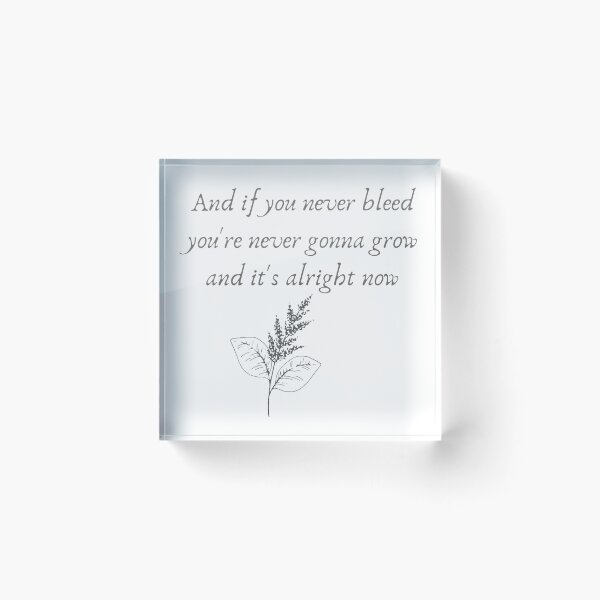 Item preview, If you never bleed you're never gonna grow taylor swift folklore lyrics designed and sold by Simi2020.