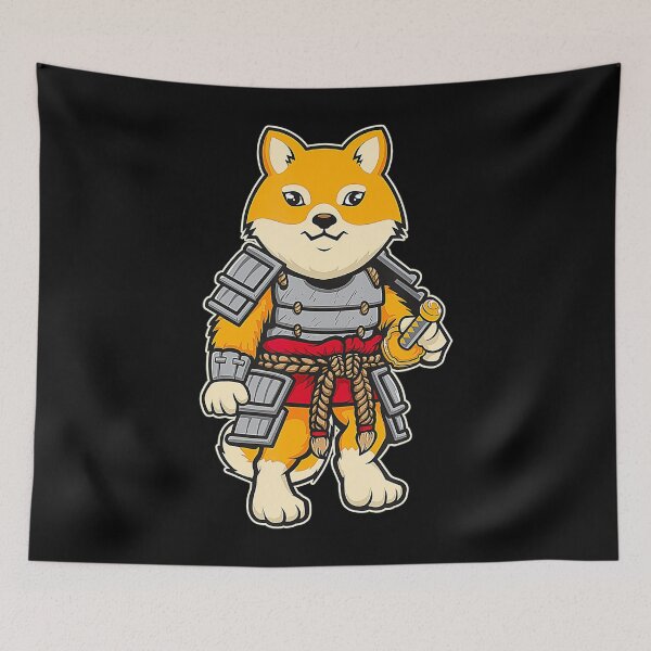 Item preview, Funny Kawaii Cute Japanese Shiba Inu Dog Samurai Warrior  designed and sold by TOTOx9aR.