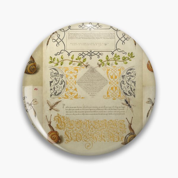 Item preview, Naturalist Manuscript Plants, Snails, and Calligraphy Illumination by Joris Hoefnagel  designed and sold by Naturalist Prints.