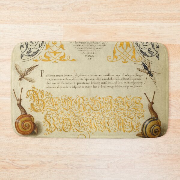 Item preview, Naturalist Manuscript Plants, Snails, and Calligraphy Illumination by Joris Hoefnagel  designed and sold by Naturalist Prints.