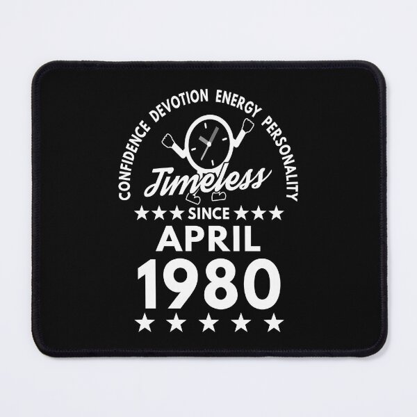 Item preview, April Birthday Timeless Person -1980 - White Text designed and sold by MoonsmileProd.