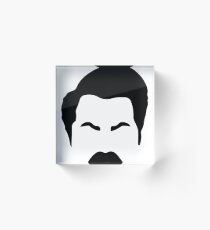 Ron Swanson Acrylic Block