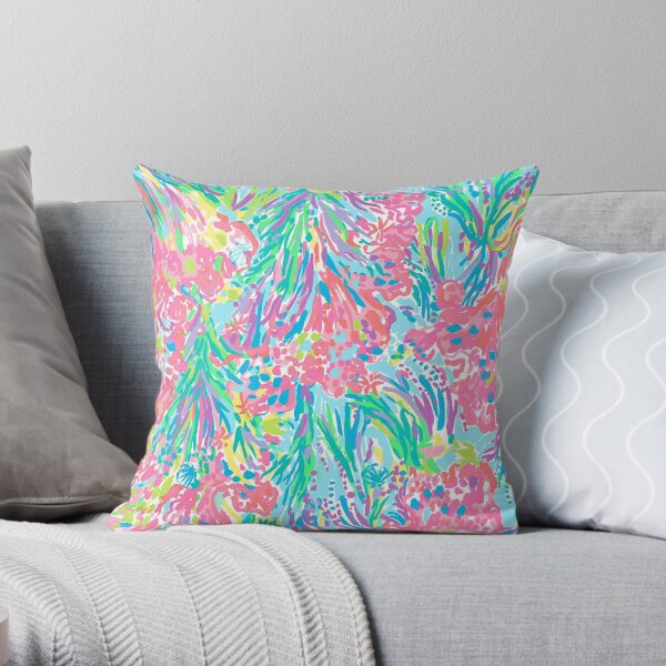 abstrac lilli colourfull Throw Pillow