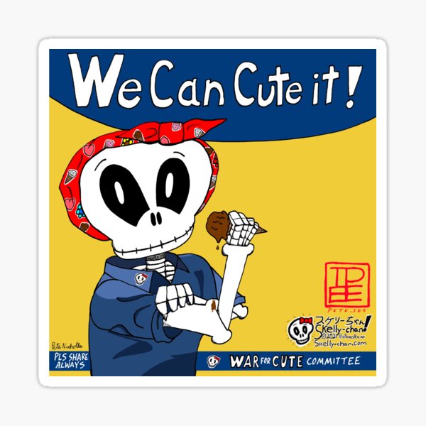Skelly-chan: We Can Cute It! Sticker