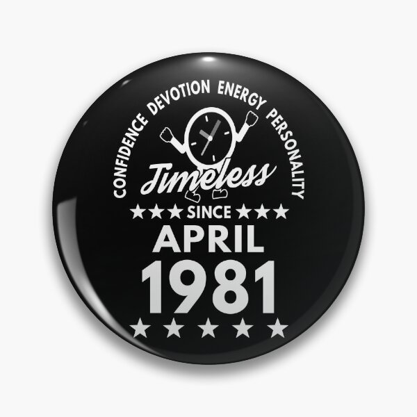 Item preview, April Birthday Timeless Person -1981 - White Text designed and sold by MoonsmileProd.