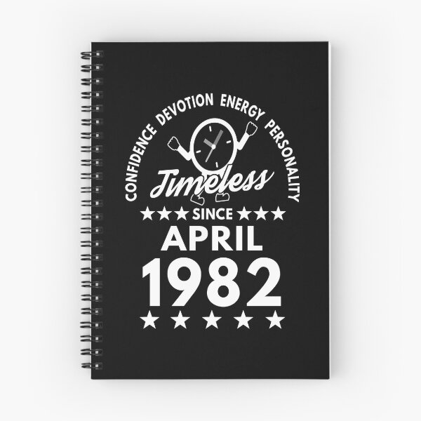 Item preview, April Birthday Timeless Person -1982 - White Text designed and sold by MoonsmileProd.