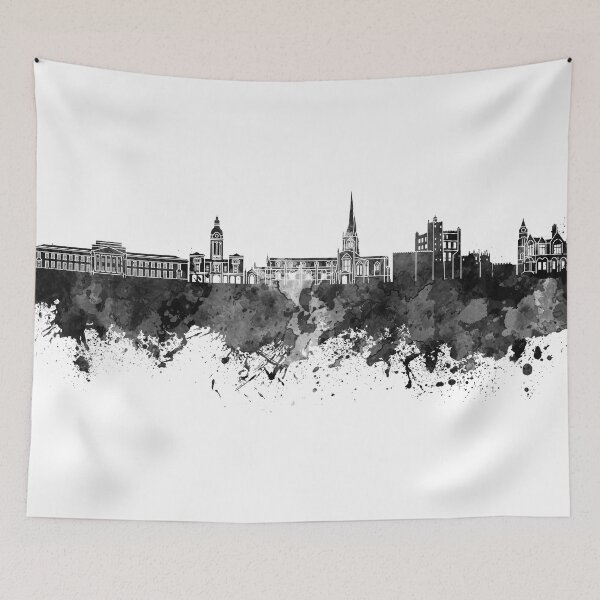 Item preview, Chesterfield skyline in black watercolor designed and sold by paulrommer.