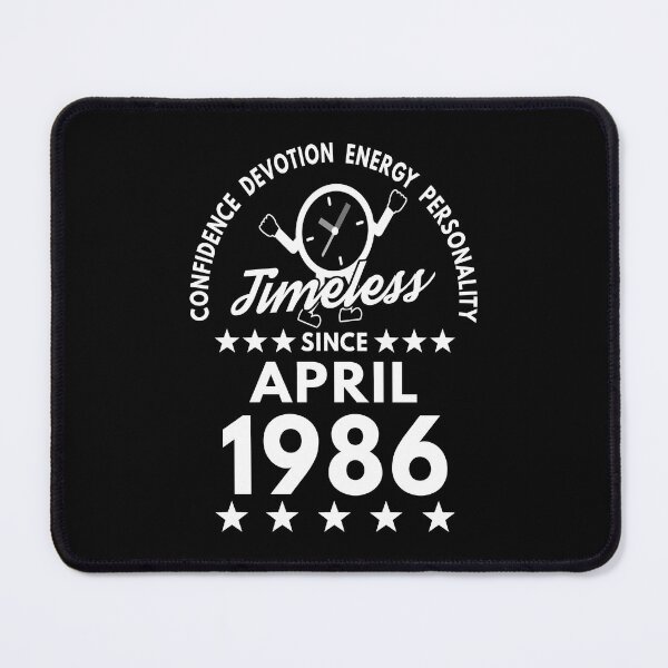 Item preview, April Birthday Timeless Person -1986 - White Text designed and sold by MoonsmileProd.
