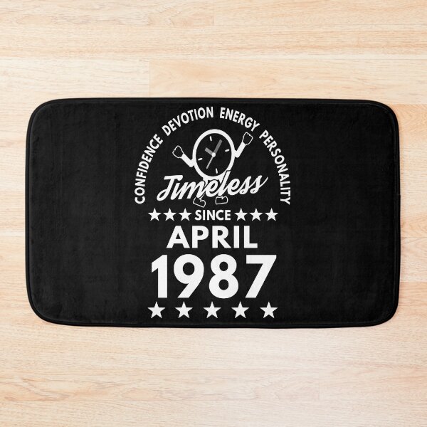 Item preview, April Birthday Timeless Person -1987 - White Text designed and sold by MoonsmileProd.