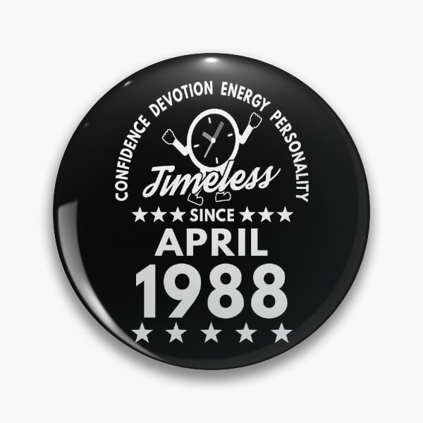 Item preview, April Birthday Timeless Person -1988 - White Text designed and sold by MoonsmileProd.