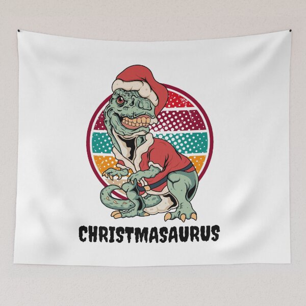 Item preview, Christmasaurus Rex Dinosaur Christmas Vintage Santa Hat designed and sold by CBCreations73.