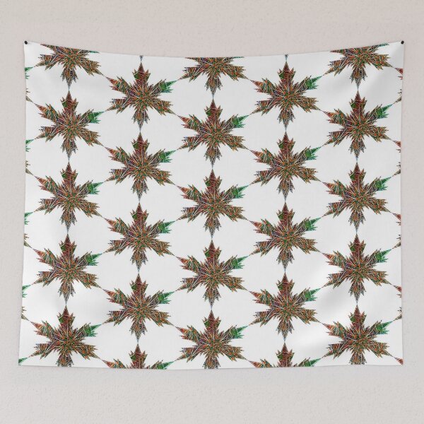 Item preview, Xmas Snowflakes Star Green Red Thorns by Iritof designed and sold by iritof.