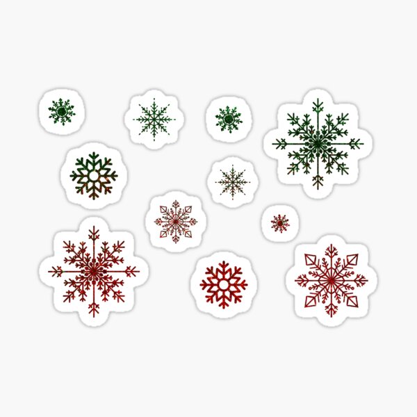 Glittery Snowflakes3 Sticker for Sale by Nopphadon44