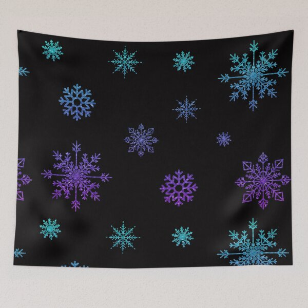 Item preview, Ombre Blue Faux Glitter Snowflakes designed and sold by Felicity-K.