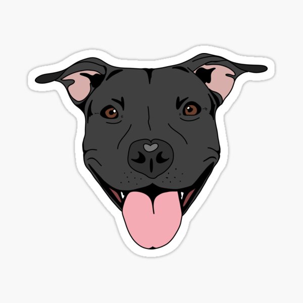 Vista previa del artículo con la obra «Pitbull negro», diseñado y vendido por arisaidesigns.