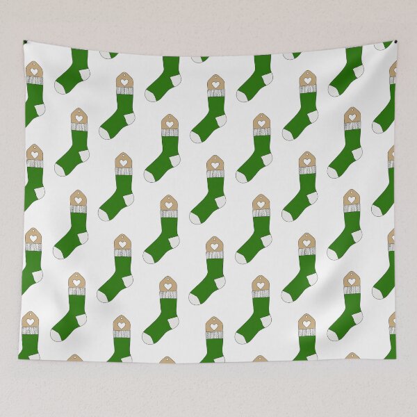 Item preview, Knit Sock (Green and White with Light Wood) designed and sold by nklange240.